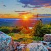 Acadia Mountain Sunset paint by number