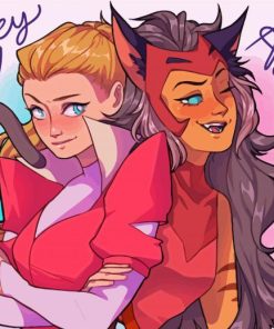 Adora And Catra Animation Art paint by number