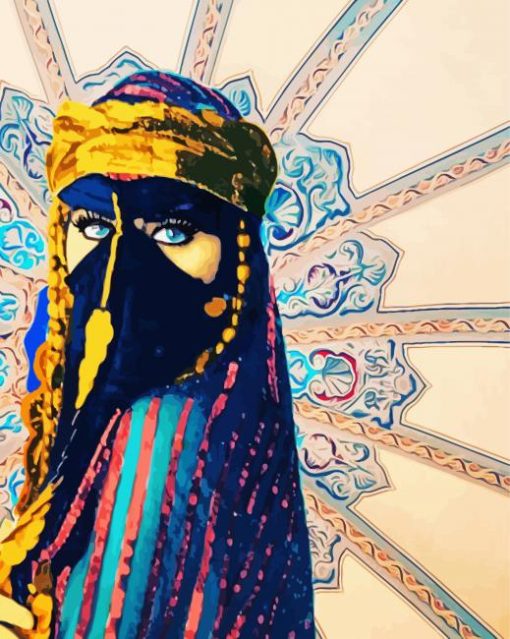 Aesthetic Arab Woman paint by number