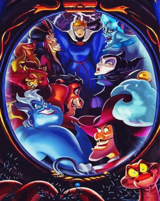 Aesthetic Disney Villains paint by number