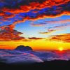 Aesthetic Haleakala Sunset paint by number