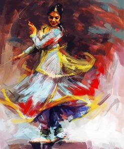 Aesthetic Indian Dance Abstract paint by number