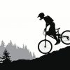 Aesthetic Mountain Bike Illustration paint by number