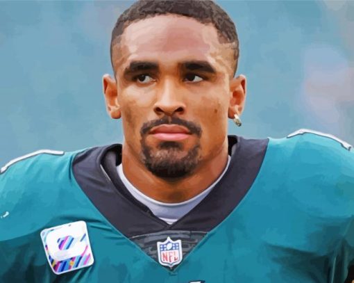 American Football Player Jalen Hurts paint by number