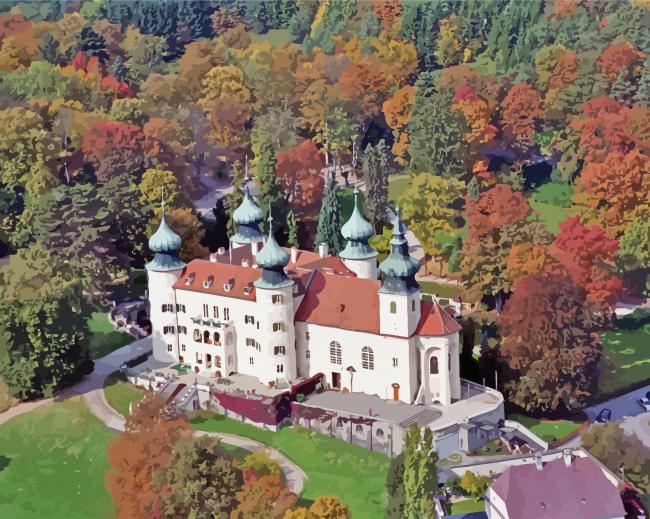 Austrian Castle Austrian Castle paint by number