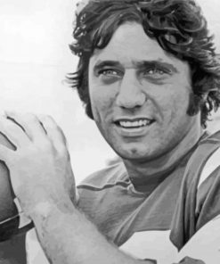 Black And White Joe Namath paint by number