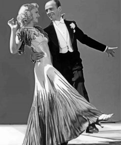 Black And White Dancer Fred Astaire paint by number