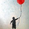 Boy And Red Balloon paint by number