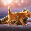 Cat Mother Huging Baby kitten paint by number