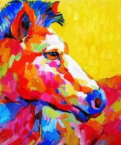 Colorful Impressionist Horse paint by number