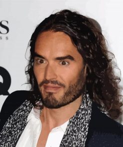 Comedian Russell Brand paint by number