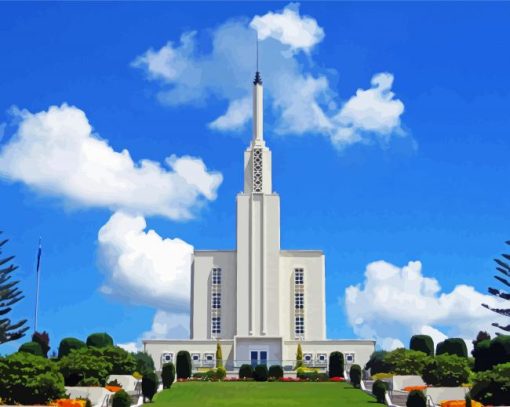 Curitiba Temple paint by number