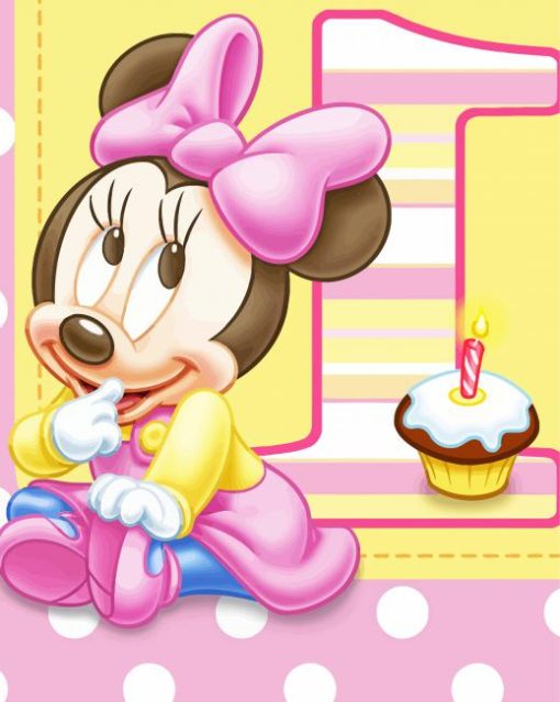 Cute Minnie Mouse Baby paint by number