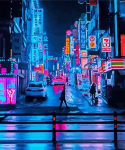 Cyberpunk City paint by number