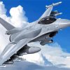 F16 The Multirole Fighter Aircraft paint by number