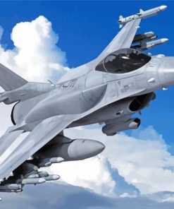 F16 The Multirole Fighter Aircraft paint by number