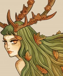 Forest Spirit Lady paint by number