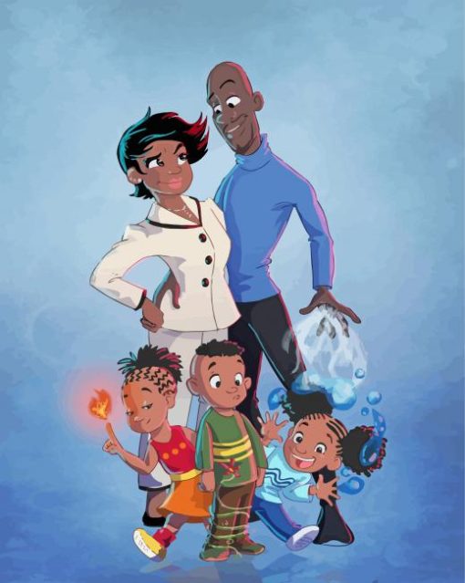 Frozone And His Family paint by number