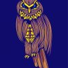 Golden Owl Bird Paint by number