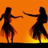 Hawaiian Hula Ladies Silhouette paint by number