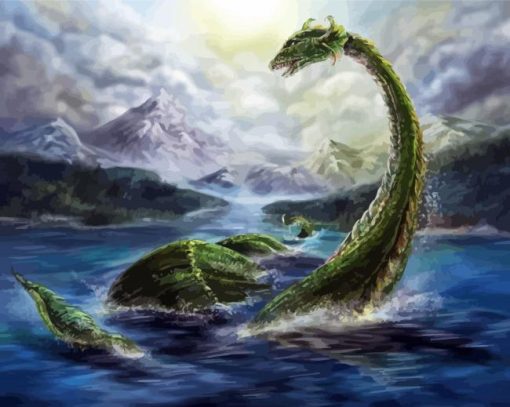 Loch Ness Monster paint by number