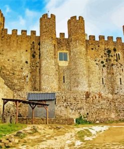 Obidos Castle Building paint by number