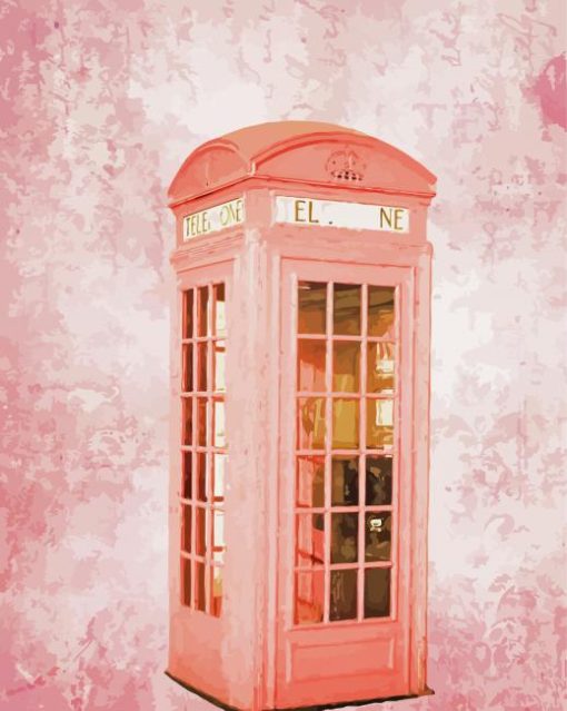 Pink Phone Booth Elisabeth Lucas paint by number