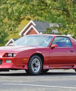 Red 1991 Camaro Paint by number