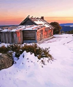 Snow In Craigs Hut Australia paint by number