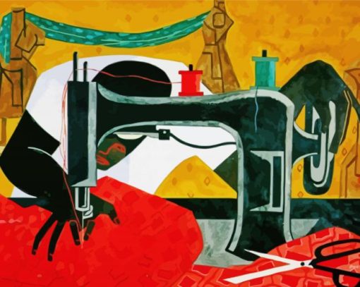 The Seamstress By Jacob Lawrence paint by number