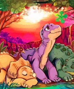 The Land Before Time Characters Art paint by number