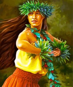 Woman Dancing Hula Dance paint by number