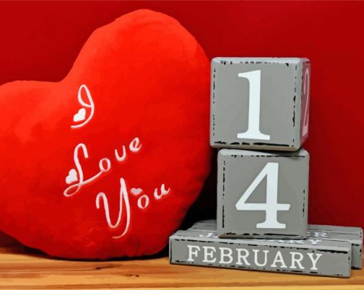 14 February Valentines Day paint by number