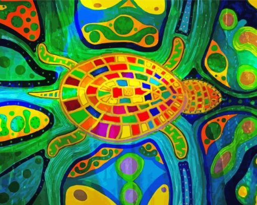 Abstract Turtle Art paint by number