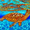 Abstract Turtle Underwater paint by number