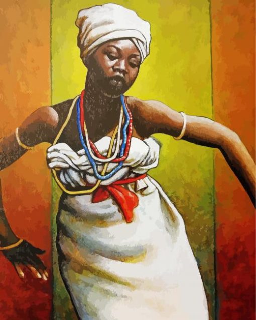 African Dancer Lady Art paint by number