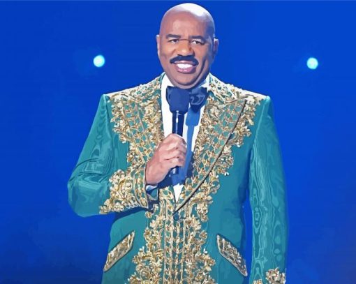 American Television Host Steve Harvey paint by number