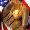 American Flag Baseballs Illustration paint by number