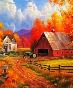 Autumn Barnyard paint by number