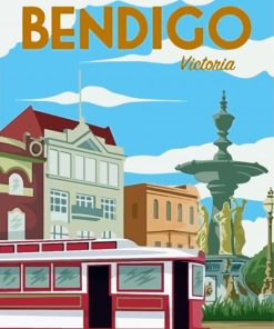 Bendigo Victoria Poster paint by number