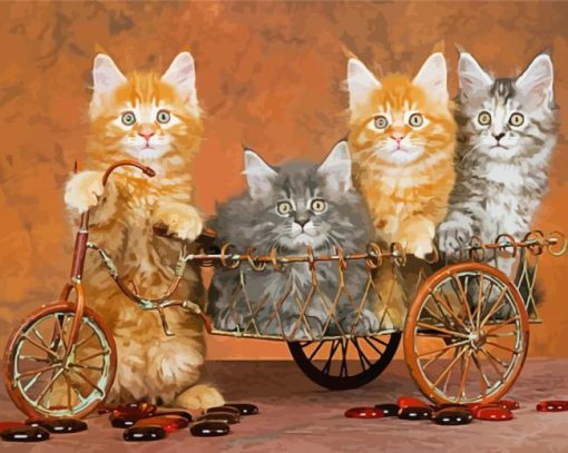 Bicycle Kittens paint by number