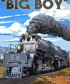 Big Boy 4014 Train Poster paint by number