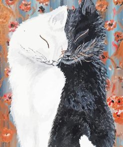 Black And White Cats Love paint by number