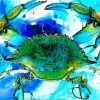 Blue Green Crab Paint by number