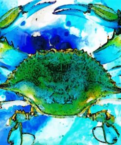 Blue Green Crab Paint by number