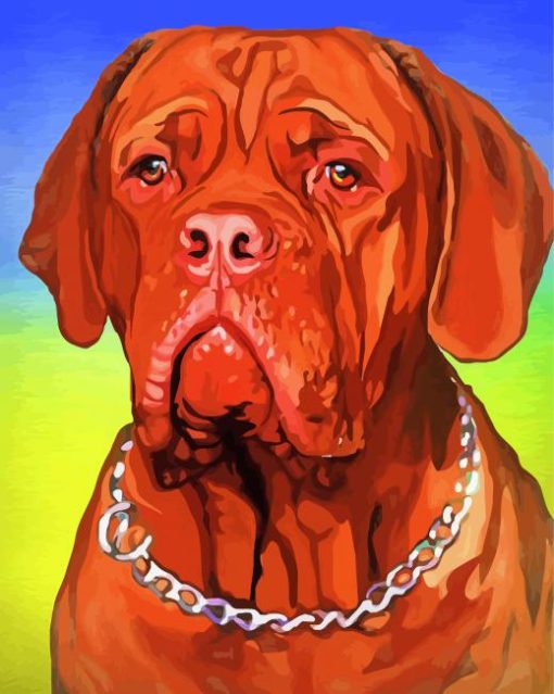 Bordeaux Mastiff Art paint by number