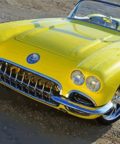 Cool 58 Chevrolet Corvette paint by number