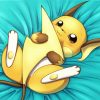 Cute Raichu Art paint by number