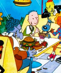 Doug Characters In The Restaurant Paint by number