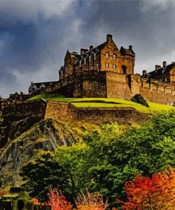 Edinburgh Castle Scotland paint by number